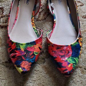 Mossimo Supply Co. Floral Multicolor Flats